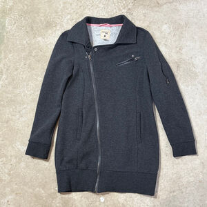 Triple Five Soul Gray Asymmetrical Zippers Jacket Women’s Size XL Cotton Blend